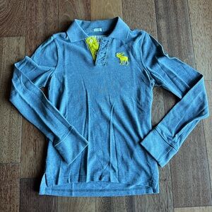 Abercrombie Kids Gray Polo with Yellow Logo